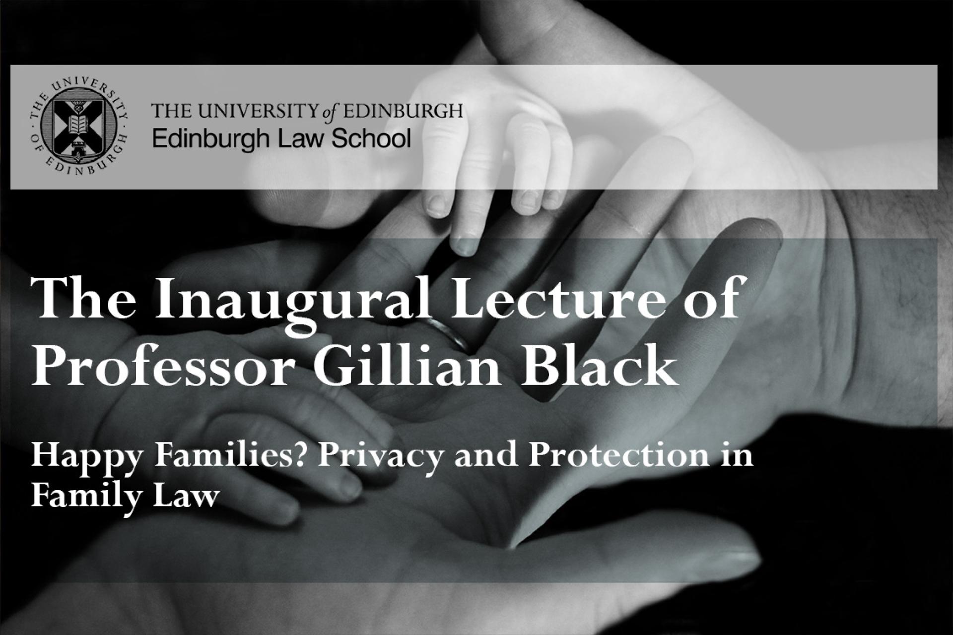 Inaugural Lecture of Gillian Black 