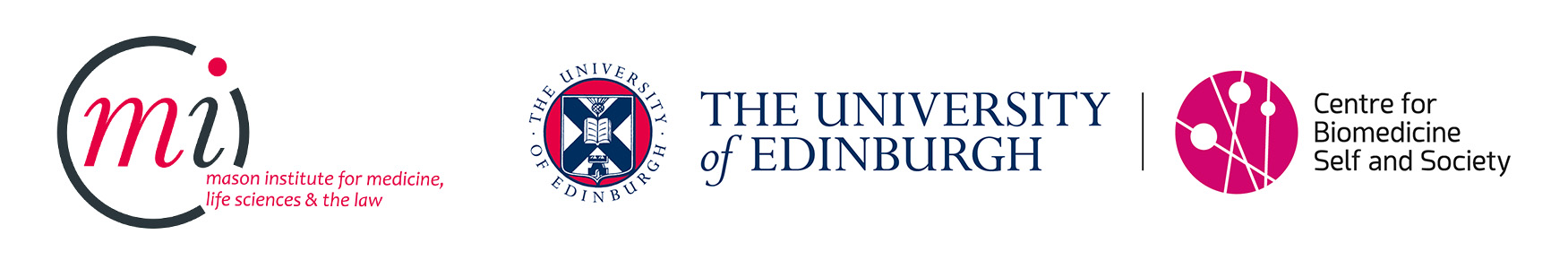 Mason Institute and Centre for Biomedicine, Self and Society logos