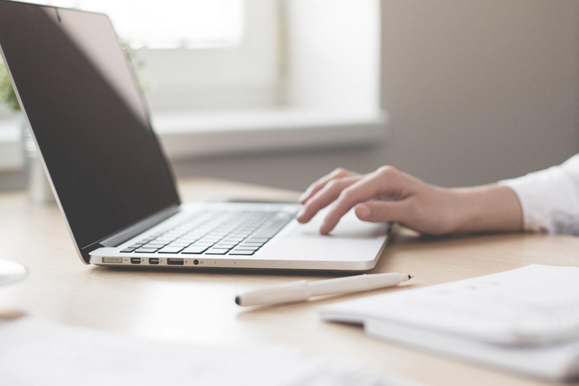 Person working on their laptop