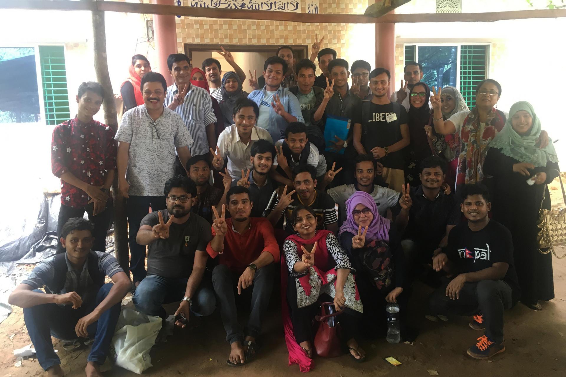 Participants in two Cox’s Bazar pilot trainings, on peacebuilding and civic education