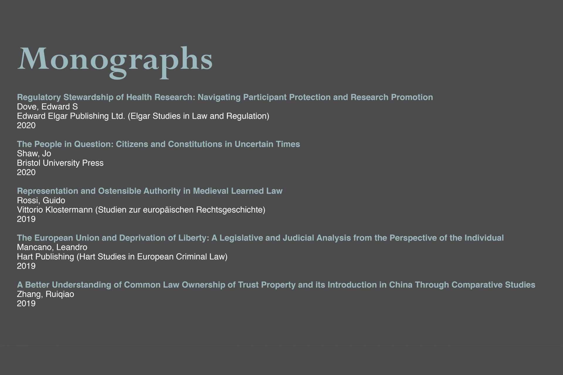 Edinburgh Law School monographs