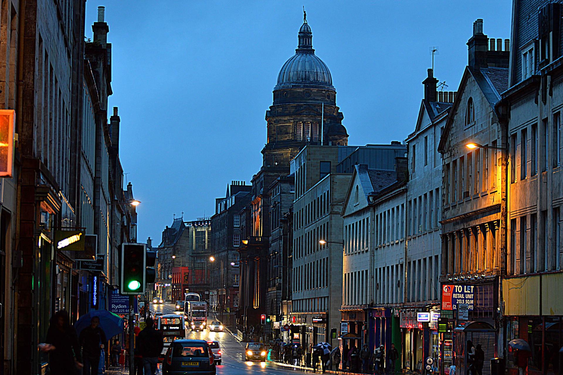 South Bridge in the rain