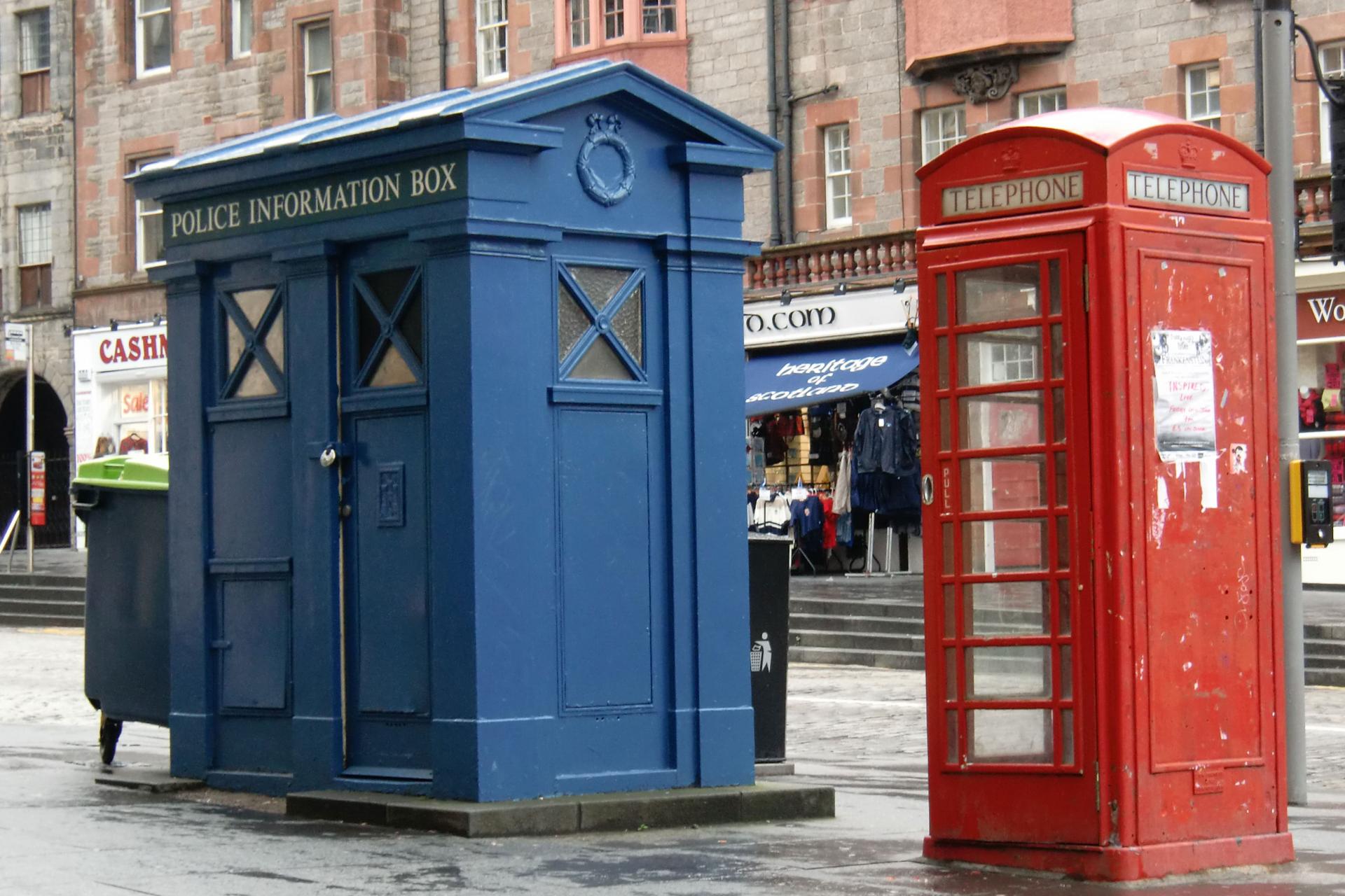 Police information box on Royal Mile