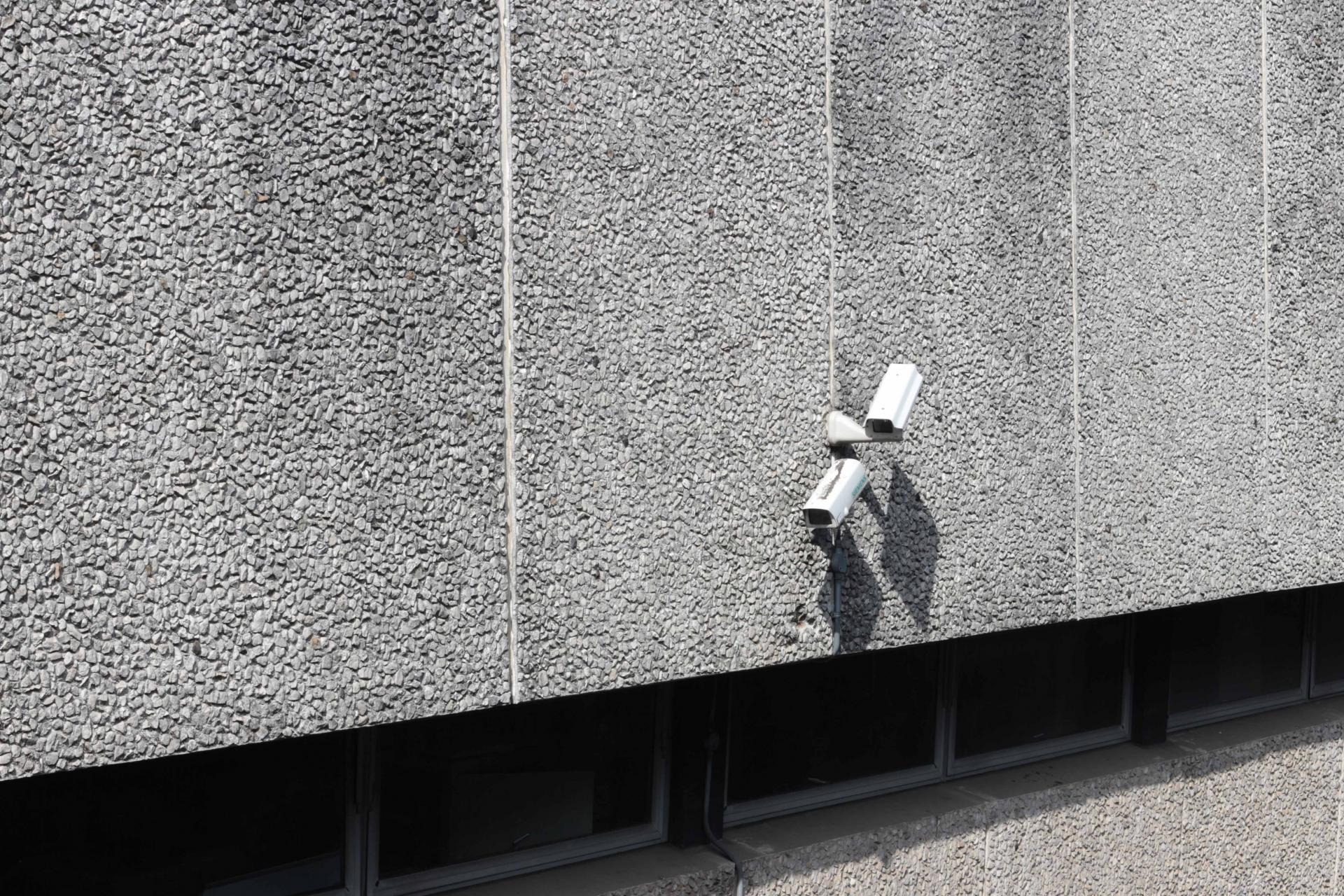 Security cameras on Market Street, Edinburgh