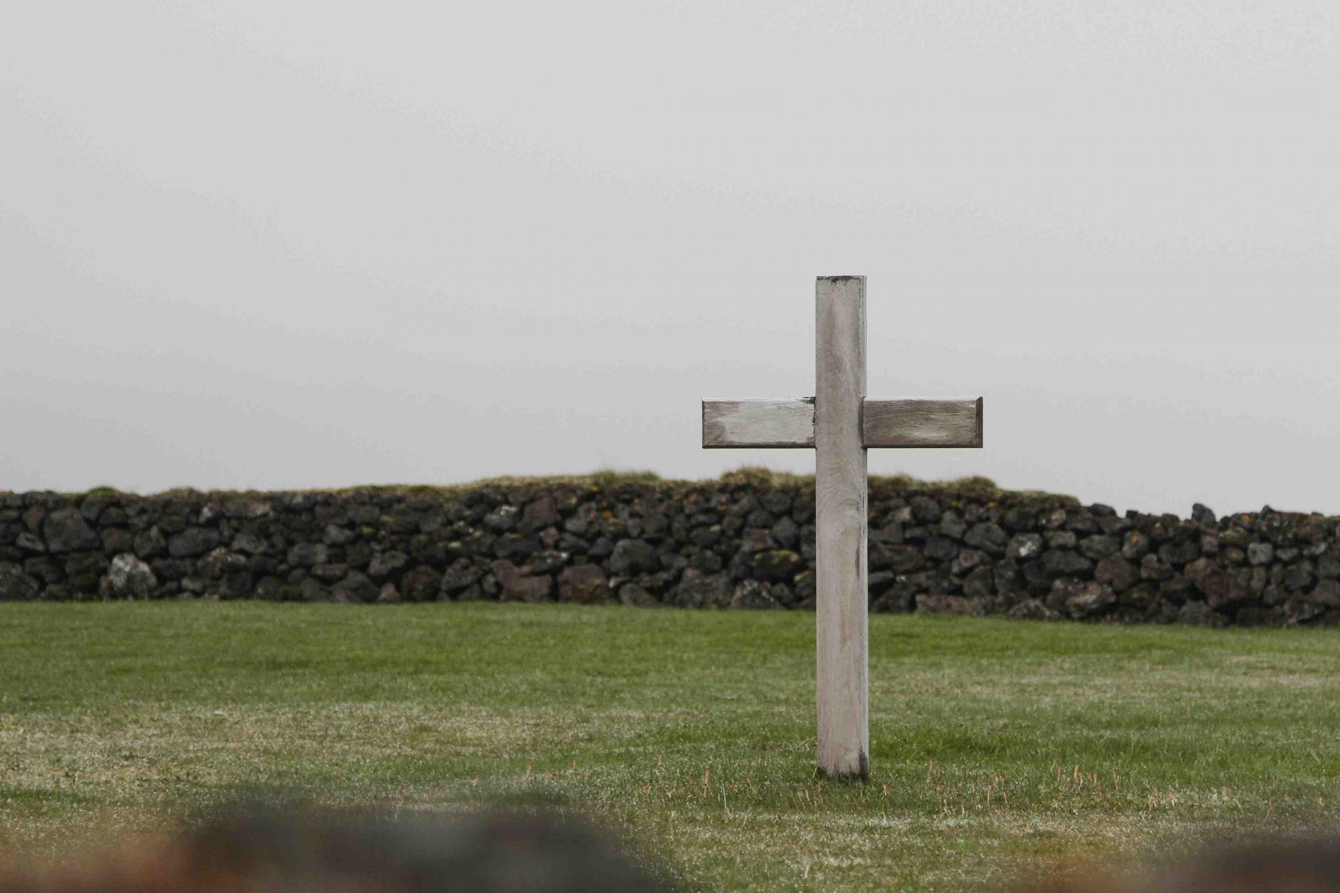 Cross in field