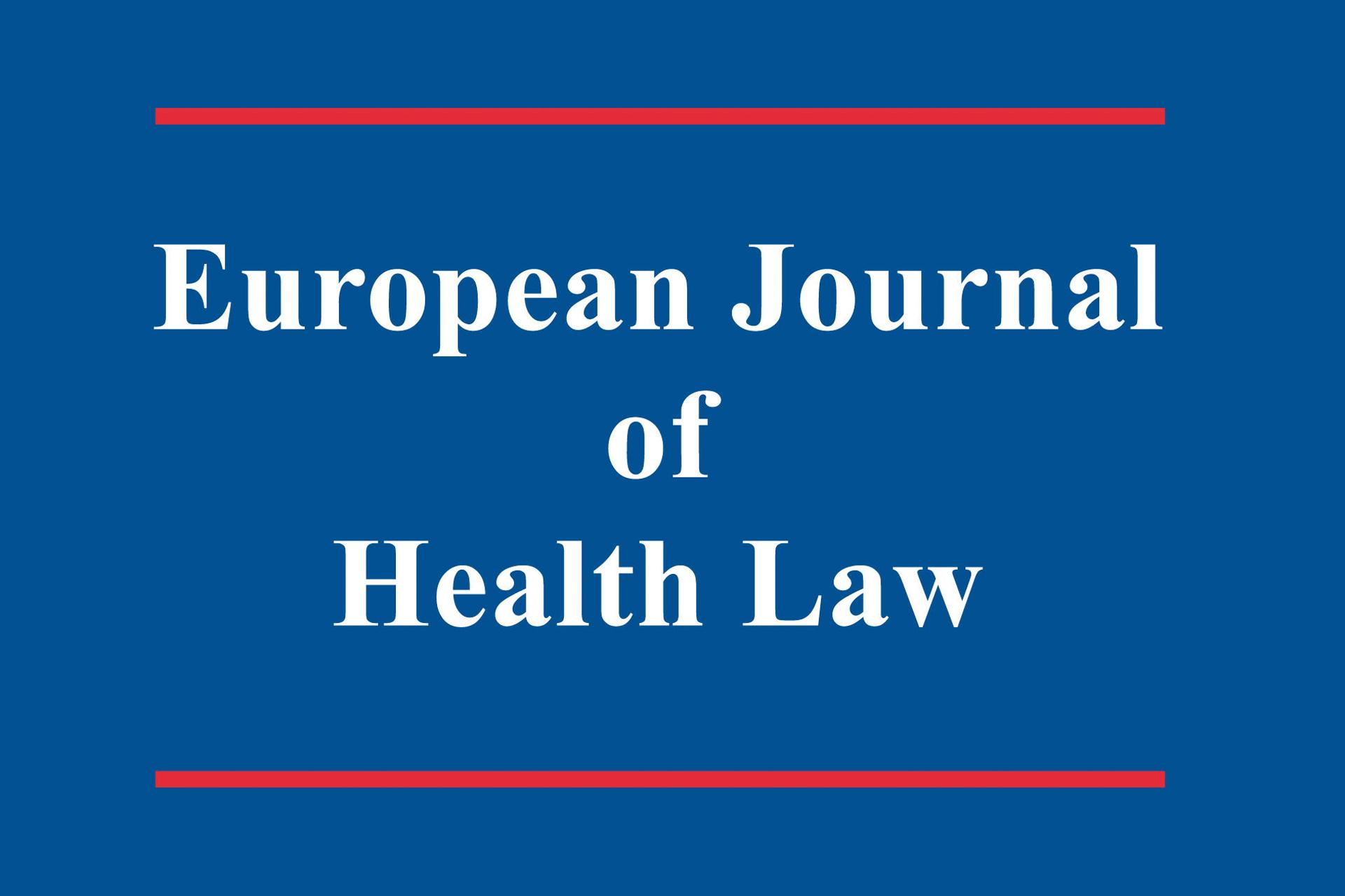 Dr Edward Dove appointed to the Editorial Board of the European Journal of Health Law