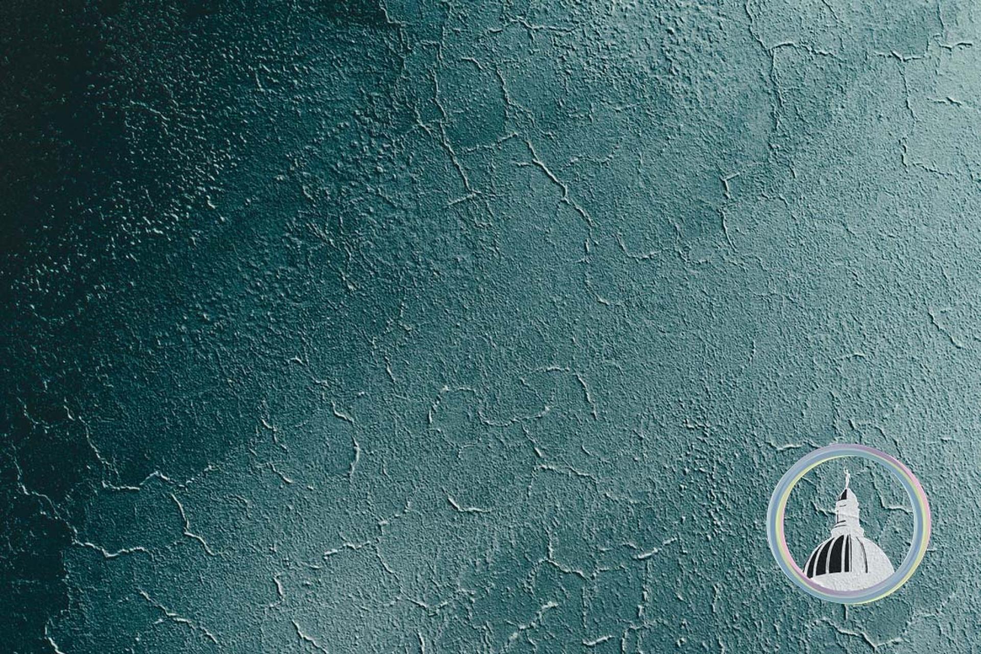 abstract teal gradient painting