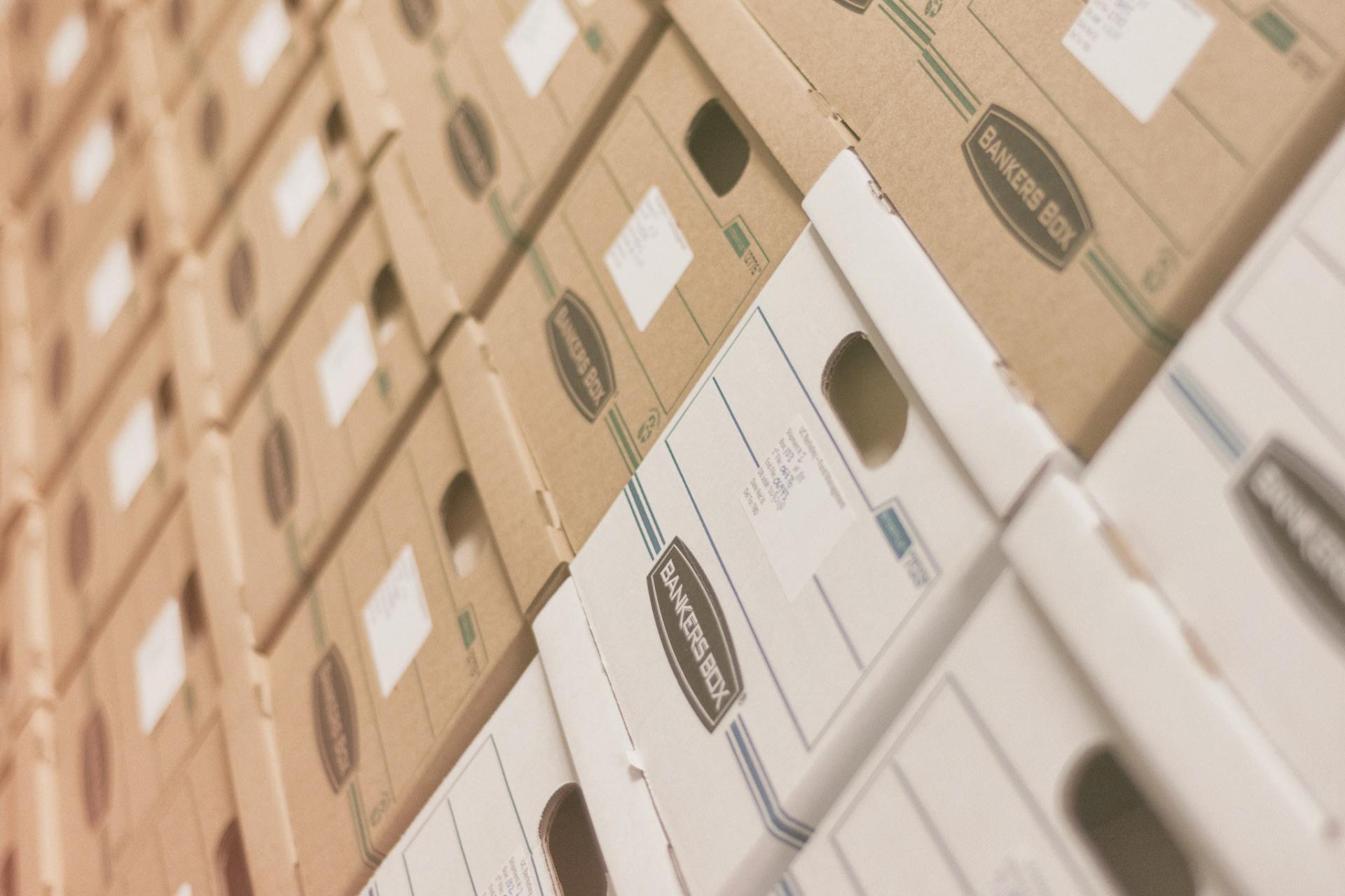 Boxes of files