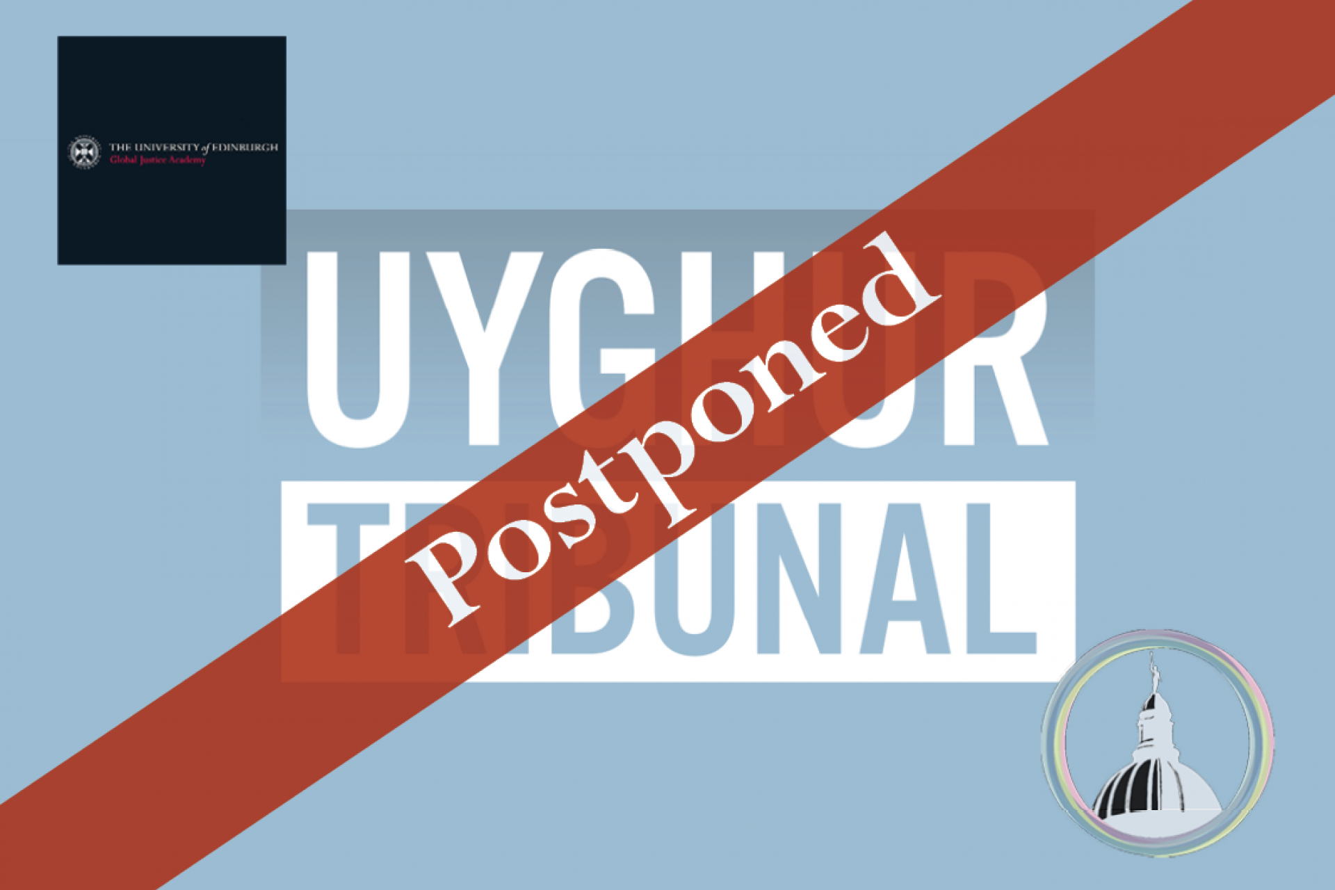 Uyghur Tribunal Logo - Postponed event