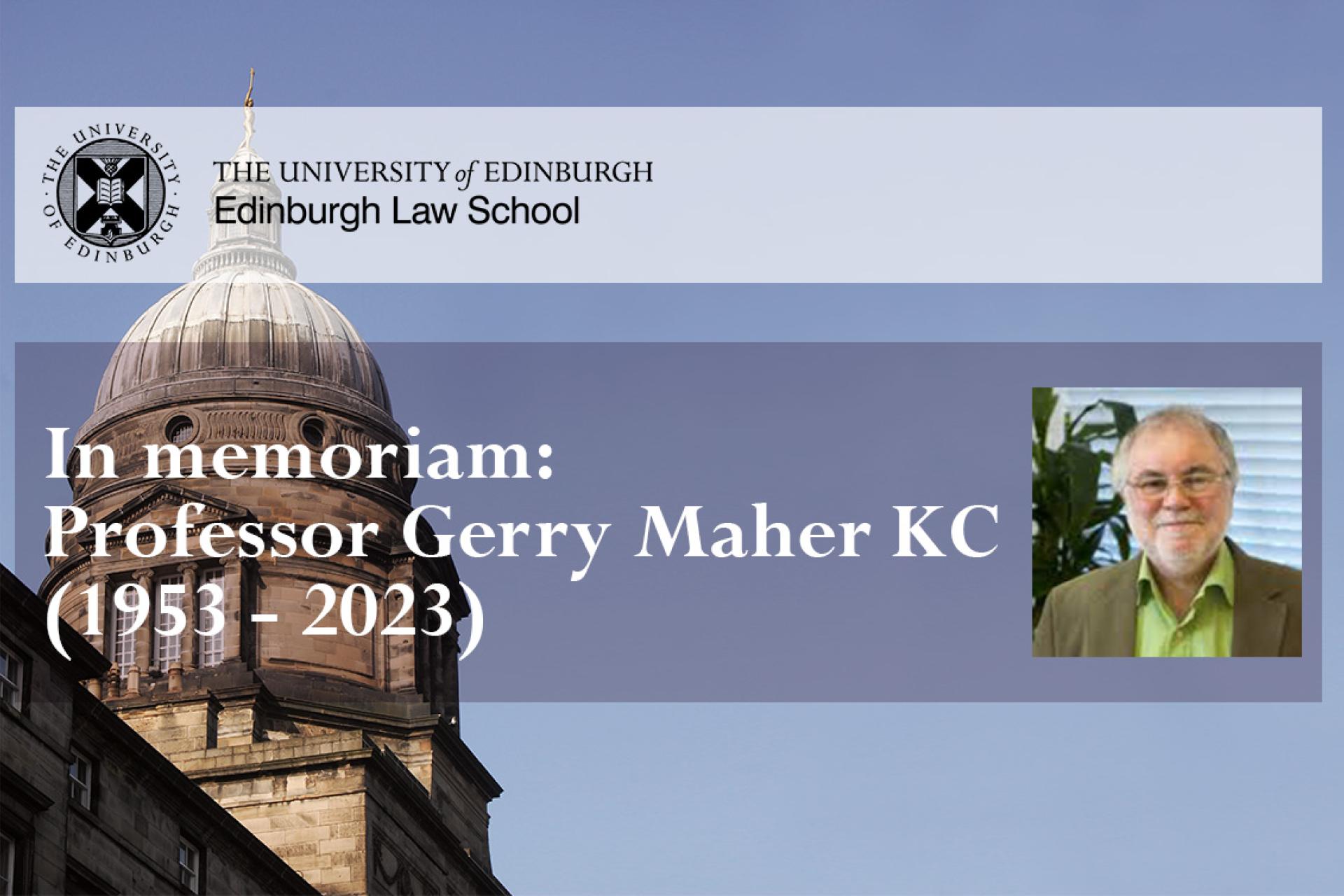 In memoriam: Professor Gerry Maher KC (1953- 2023)