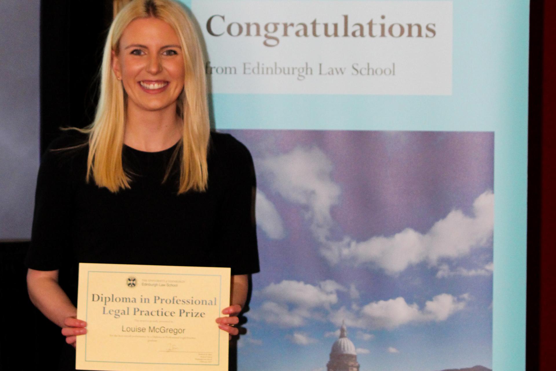 Award winner Louise McGregor