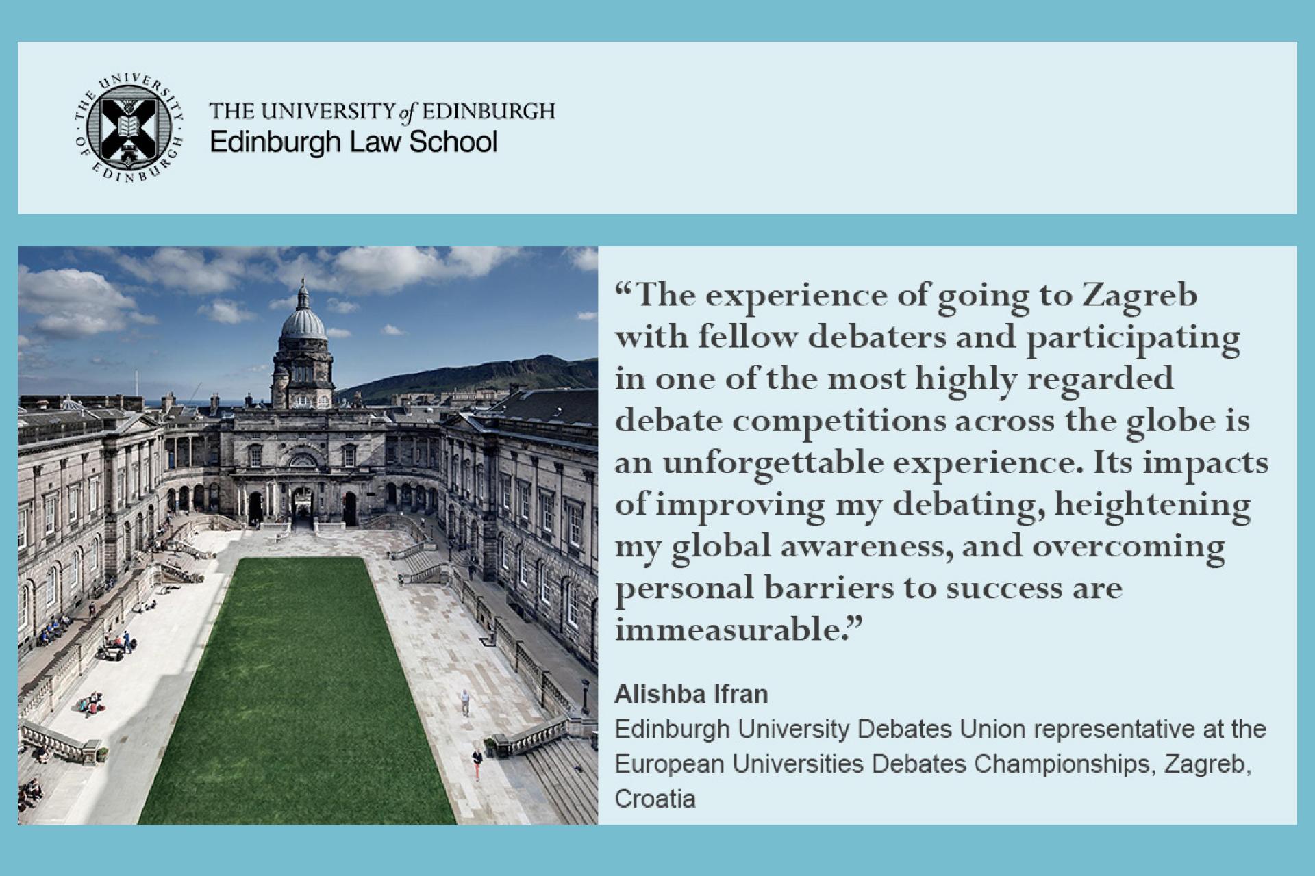 Alishba Ifran: "The experience of going to Zagreb with fellow debaters and participating in one of the most highly regarded debate competitions across the globe is an unforgettable experience."