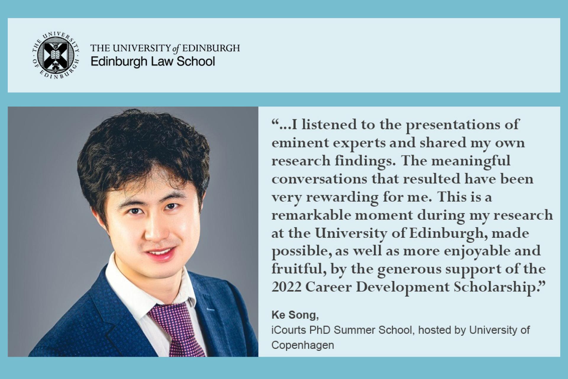 Quote from Ke, 'I listened to the presentation of eminent experts and shared my own research findings. The meaningful conversations that resulted have been very rewarding."