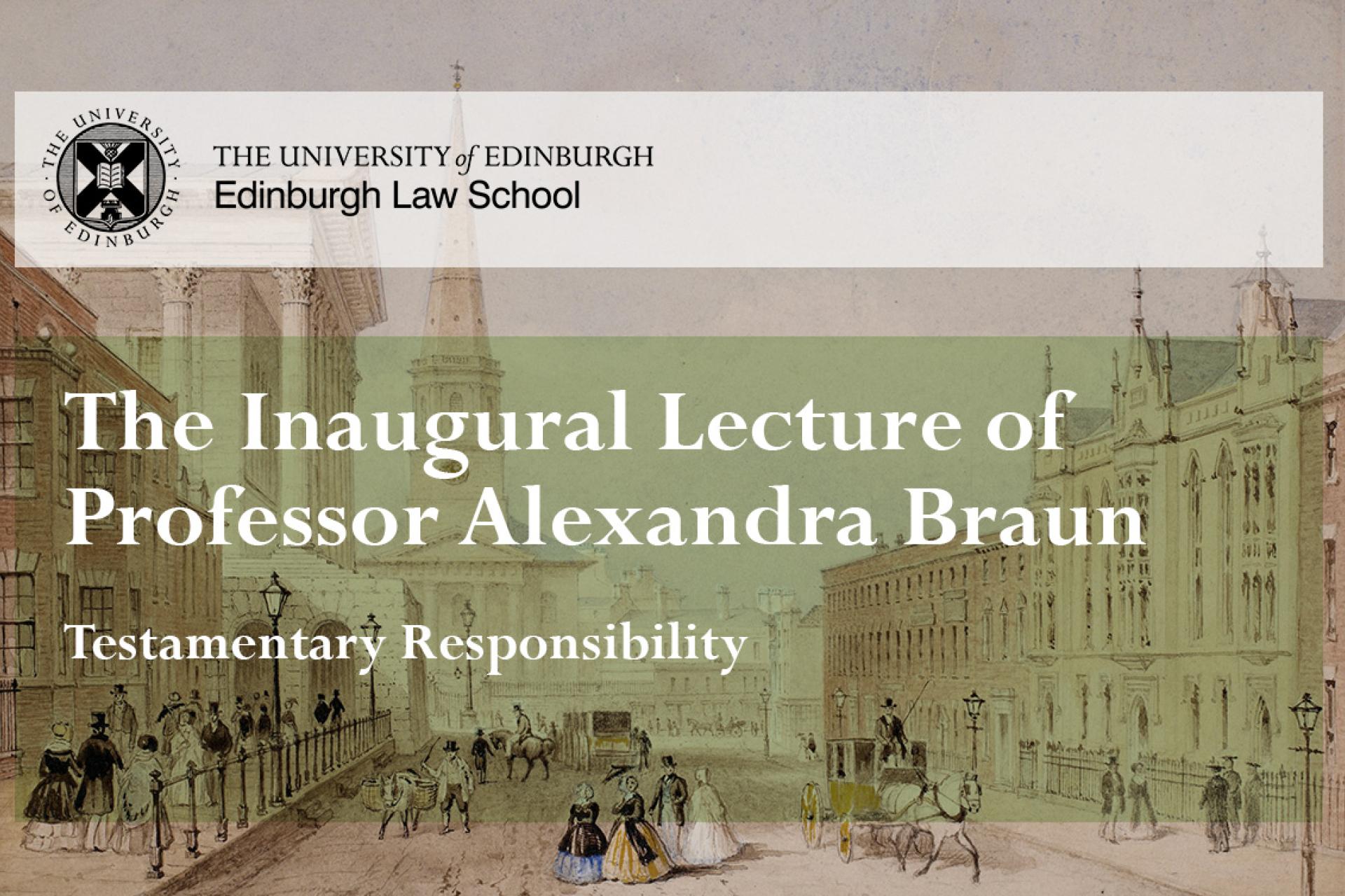 The Inaugural Lecture of Alexandra Braun 