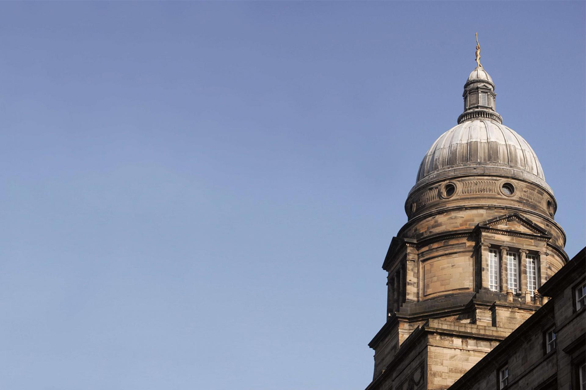 Old College Dome, blue sky