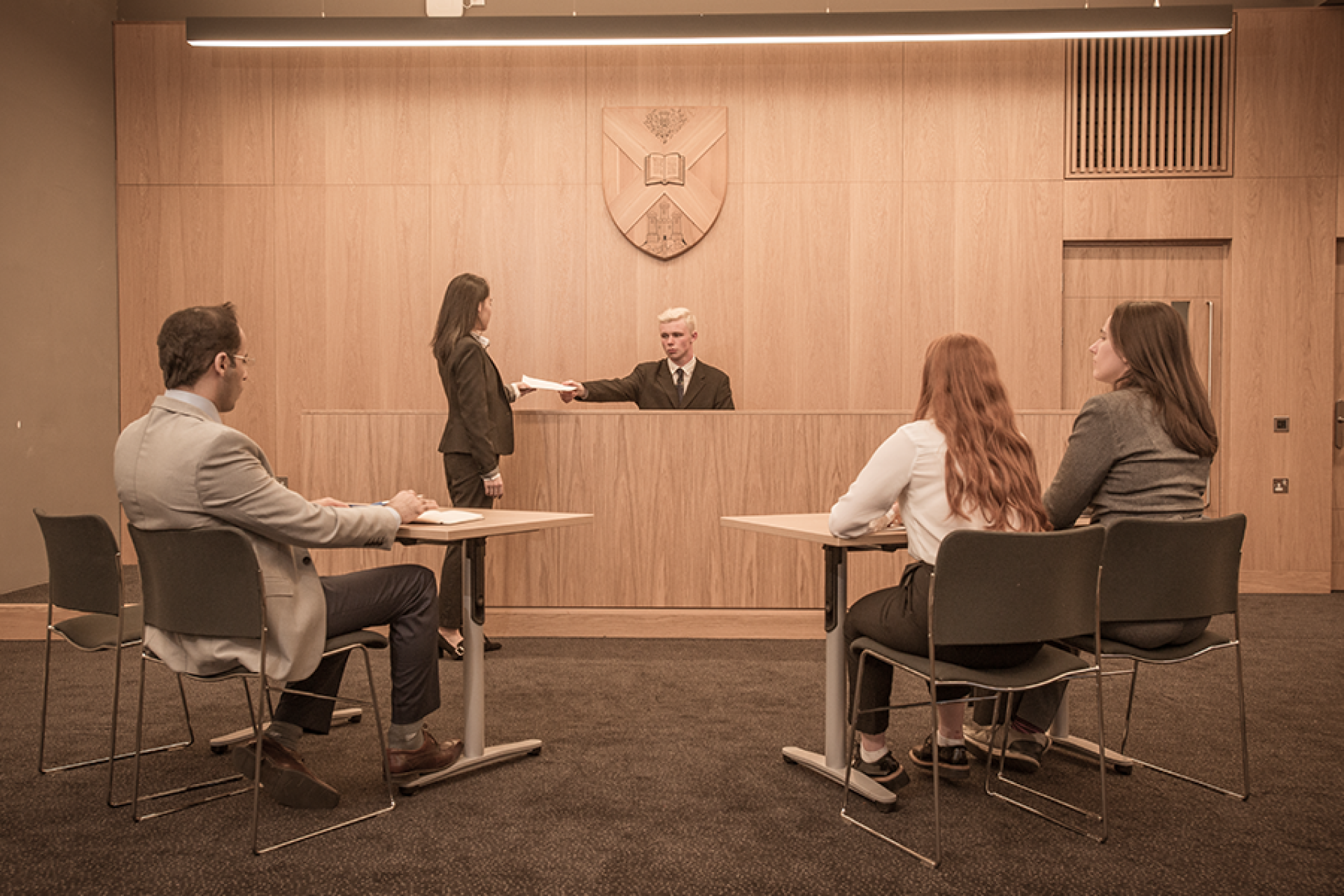 Students at Moot Court Room
