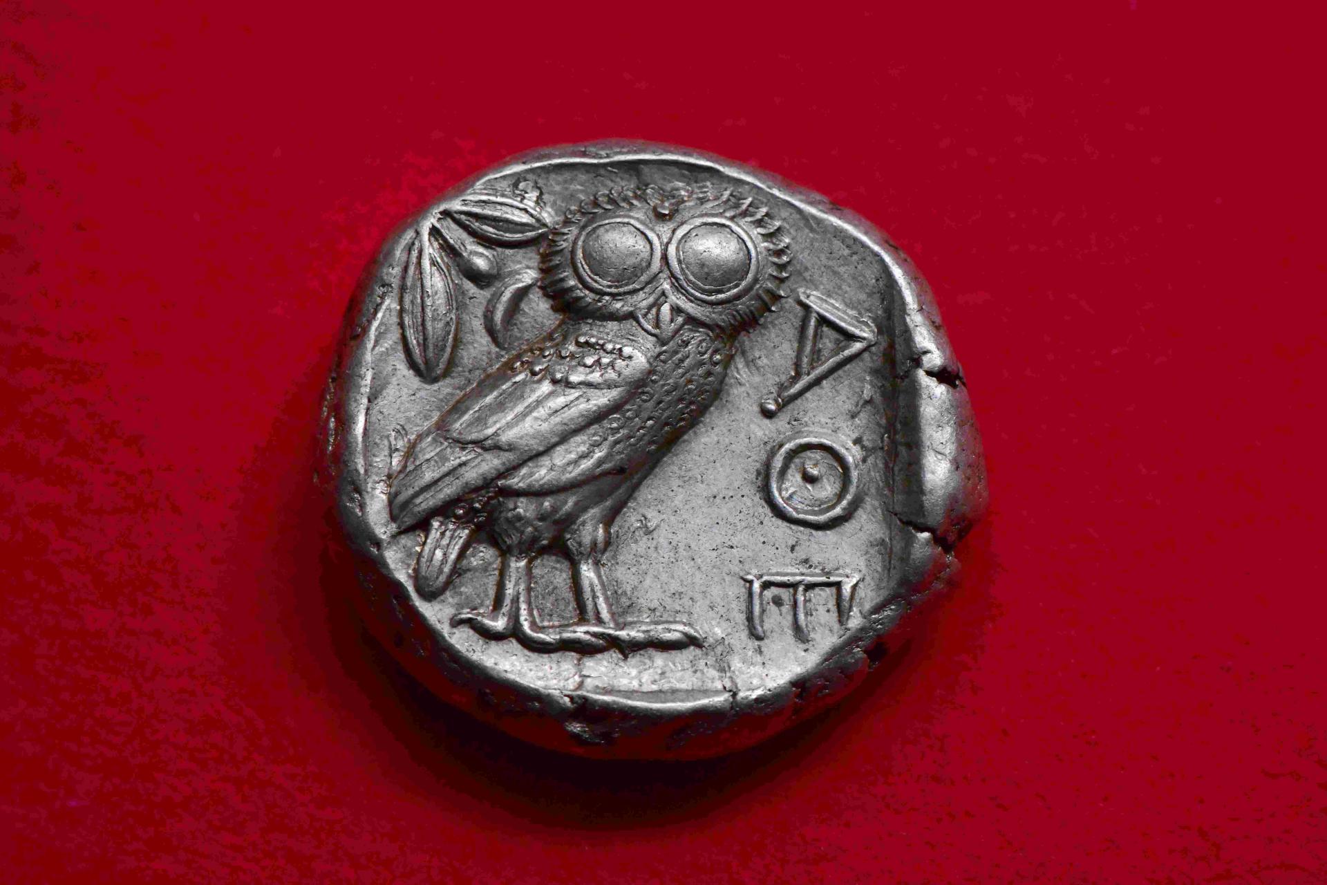 ancient Roman or Greek coin, possibly dating to about 240 AD