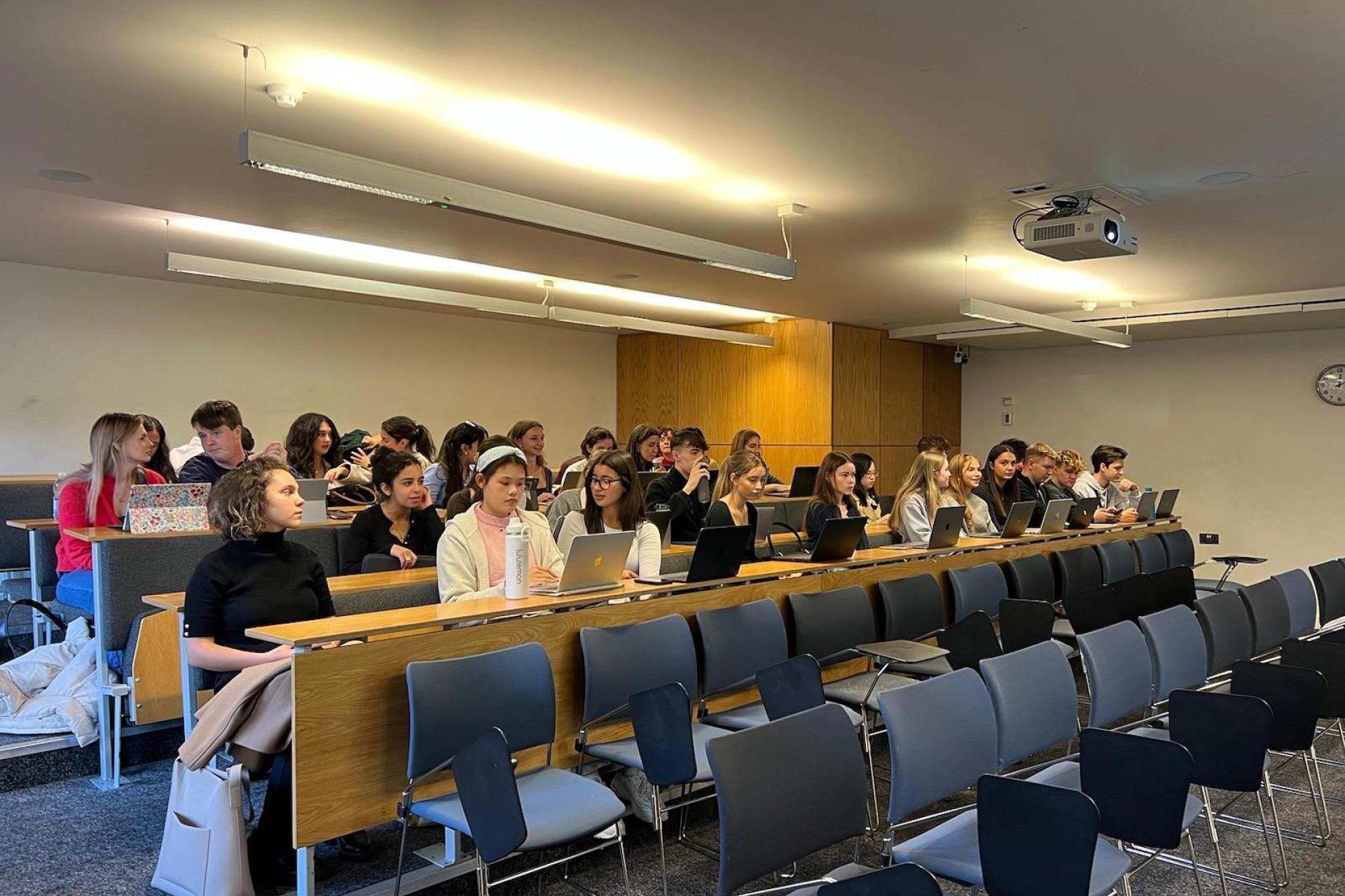 students sitting in a lecture