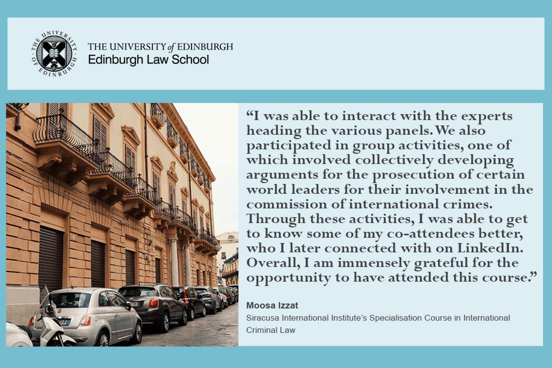 Quote from Moosa: Through these activities, I was able to get to know some of my co-attendees better, who I later connected with on LinkedIn.  Overall, I am immensely grateful for the opportunity to have attended this course.