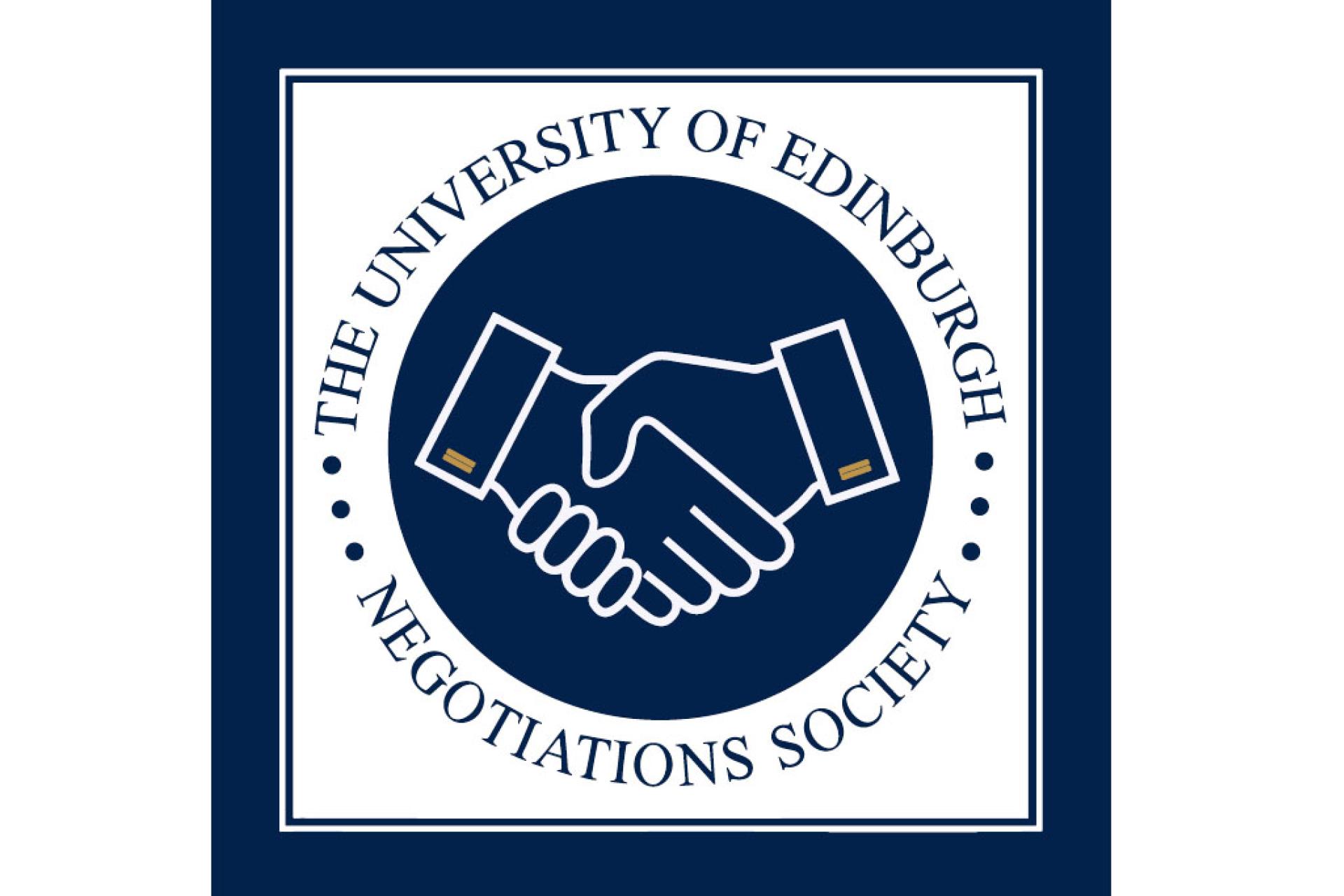 Negotiations Logo - two hands shaking