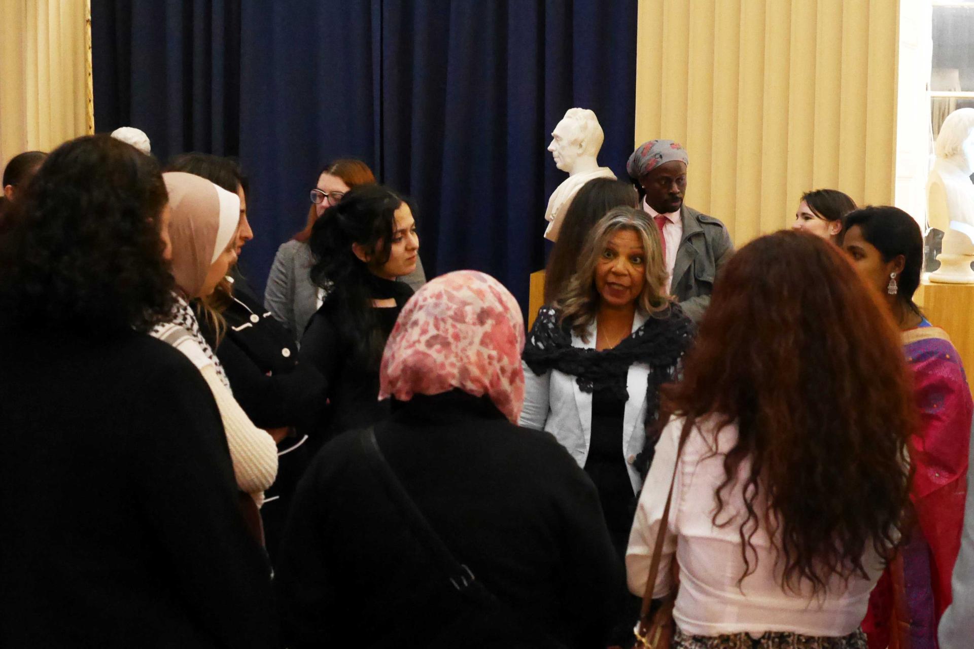 a group networking in Playfair Library
