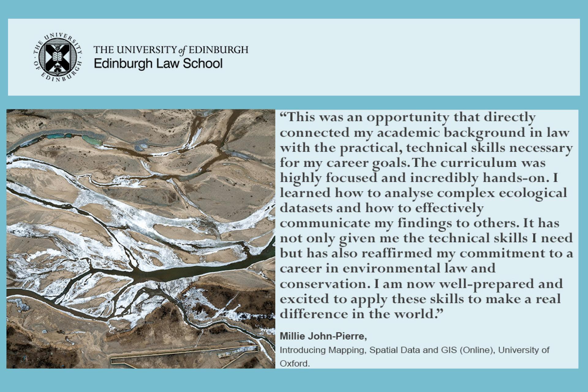 Millie's experience attending Oxford University's online GIS course