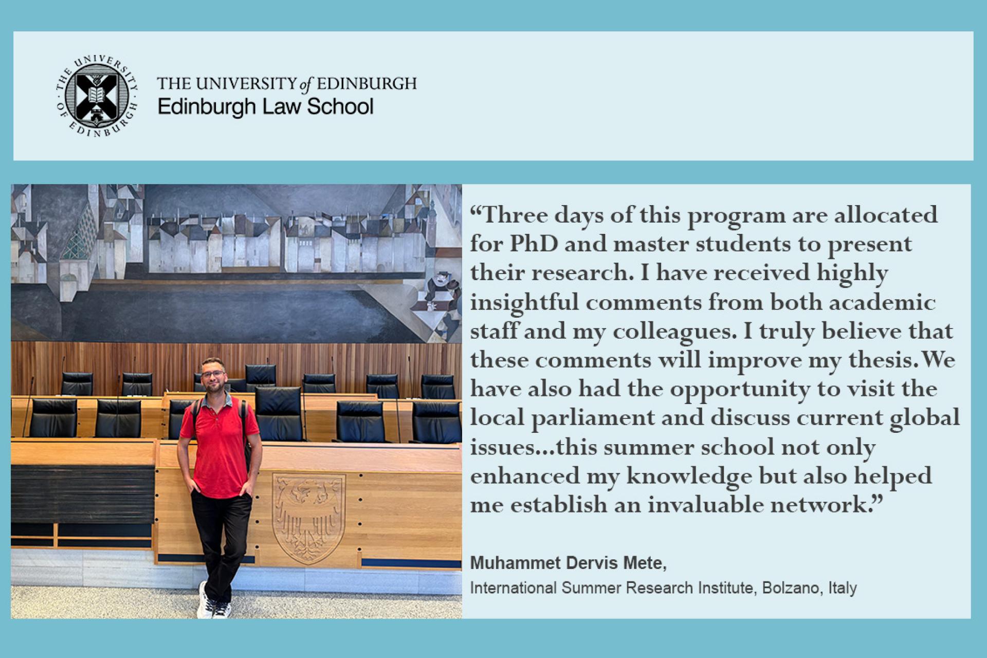 Muhammet's experience on a course in Italy