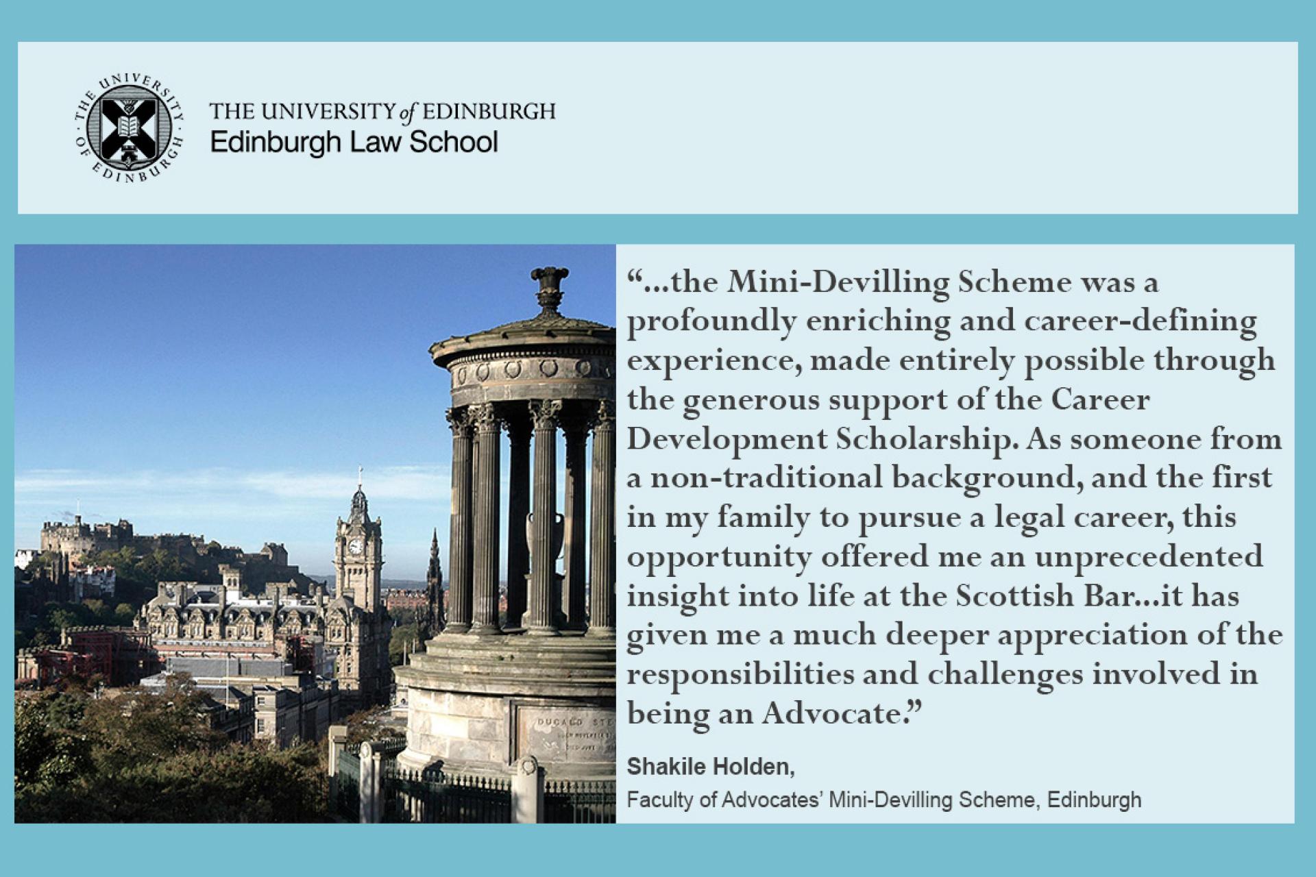 Shakile's experience in the Faculty of Advocates Mini Devilling Scheme