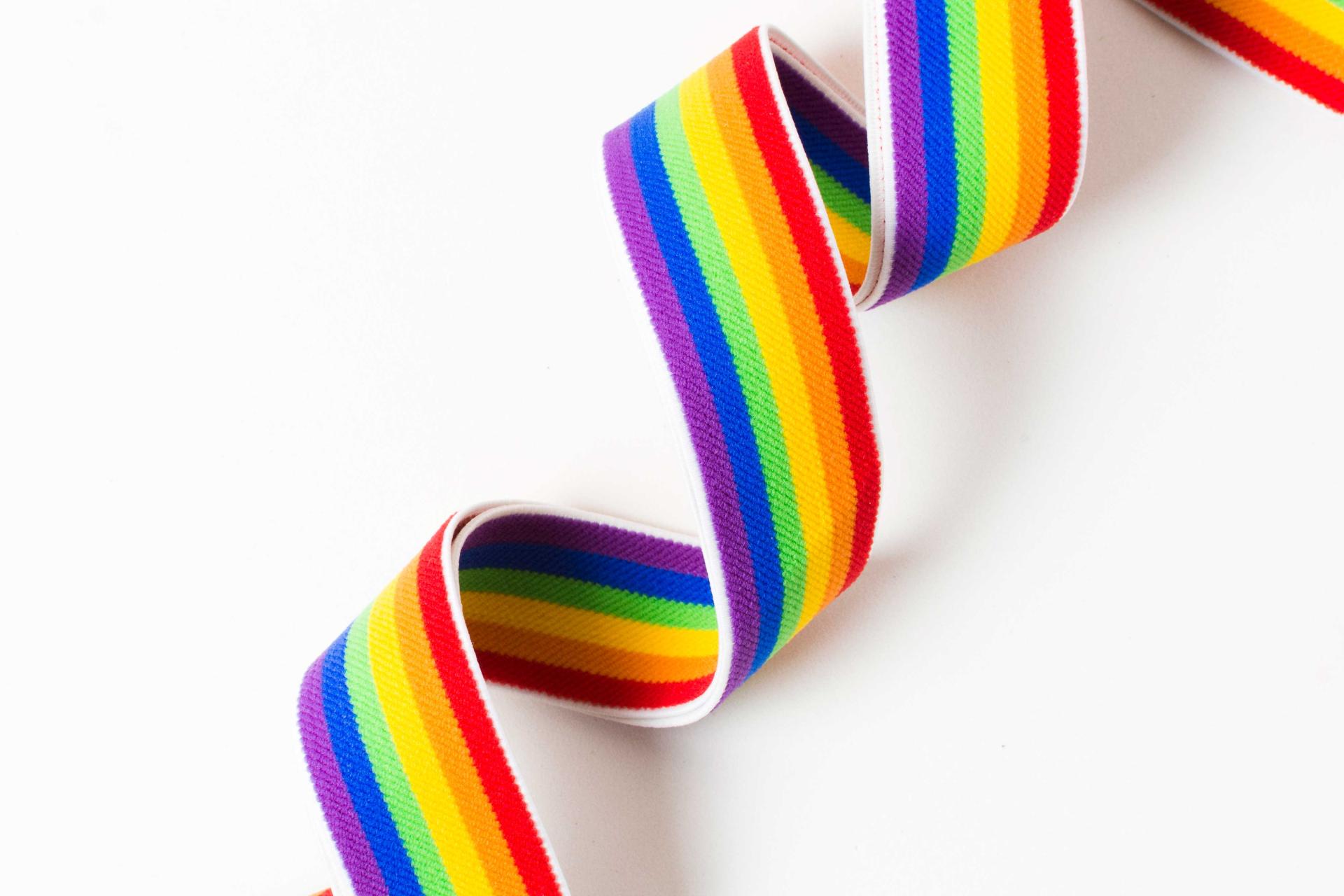 a rainbow ribbon