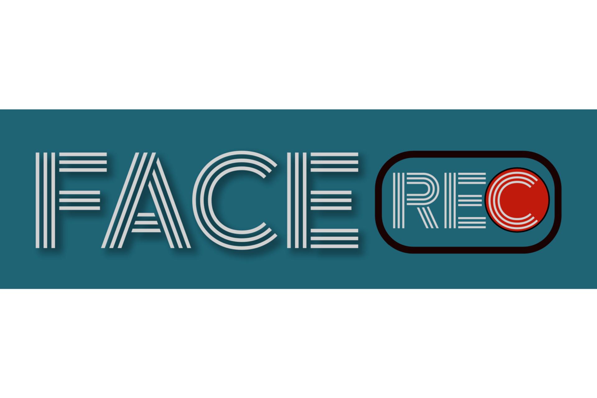 FaceRec in white text on a teal background