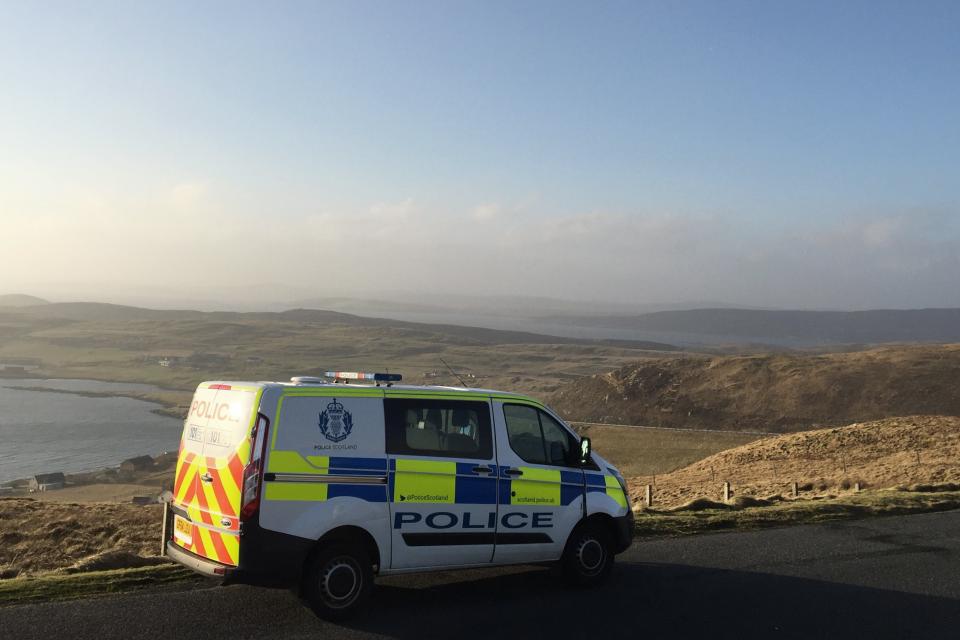Police van in Shetland