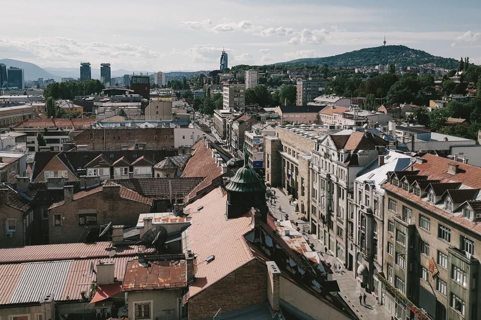 Areial view of Sarajevo