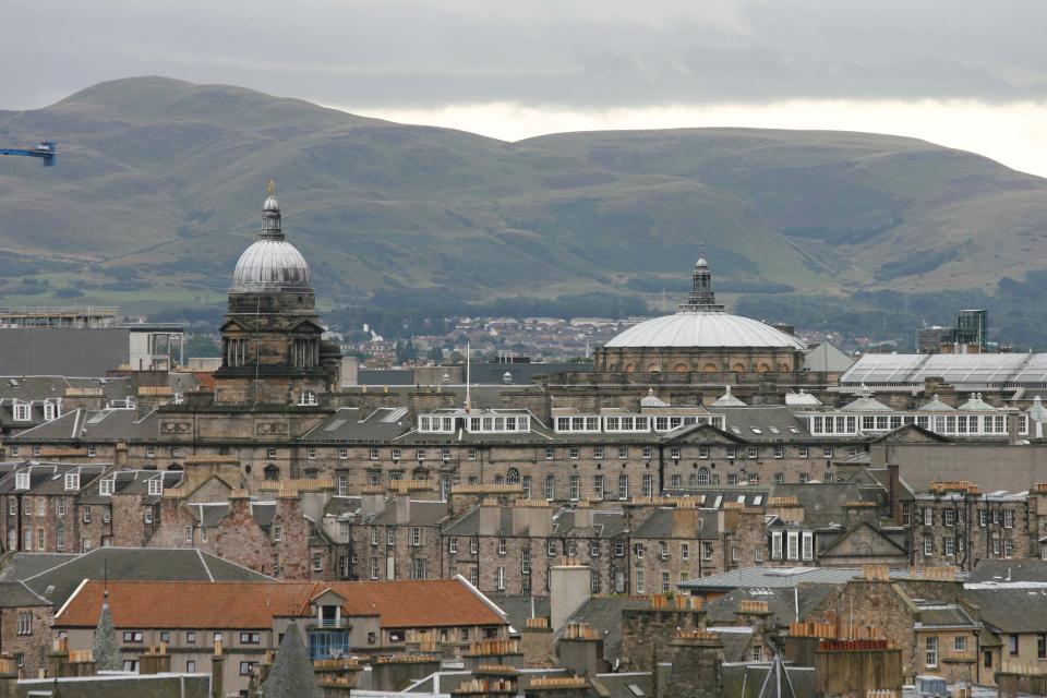 The domes of Old College and the McEwan Hall